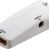 Kompaktowy adapter HDMI™/VGA z audio, pozłacany