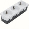 tehalit.GB-EG Gniazdo SCHUKO 33st. potrójne 45x45mm bezhalogenowe biały ESR3339010