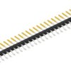 Pin header, 30 pole, pitch 2 mm, straight, black, SLY9SMD05530S