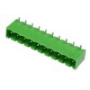 10-Way 5.08mm Right Angle PCB Header Closed Ends Green 15A 300V