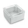 Obudowa plastikowa Kradex ZP105.105.60JpH TM ABS-PC hermetyczna z uszczelką i tulejami 105x105x60mm jasnoszara-przezroczysta