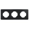 Ramka plastikowa czarna 3-modułowa OVAL