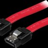 LSATA12 Cable SATA 6 Gb/s fe. > SATA fe., 30 cm, red, Metal