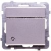 SONATA Przycisk /światło/ z podświetleniem srebro mat ŁP-5RS/m/38