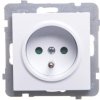AS Gniazdo pojedyncze z/u z przesłonami białe GP-1GZP/m/00