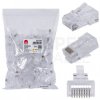 Wtyk modularny RJ45 8P8C kat.6 nieekranowany UTP uniwersalny drut linka przelotowy NEKU opakowanie WORECZEK 50szt.