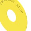 Label, printed with “EMERGENCY STOP”, for 45 series, 45-50J.140S