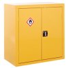 Szafka na substancje niebezpieczne wysokość 900mm szerokość 900mm 2 -drzwiowa Żółty, zamykana