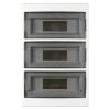 Rozdzielnica podtynkowa S-36 (N+PE) 3x12 moduły IP40 306x472x100mm drzwi transparentne dymne NEKU