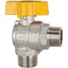 Ball valve, 40 bar, brass, nickel-plated, for pipe systems, 103316