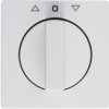 BERKER Q.x Płytka czołowa z pokrętłem do wyłącznika żaluzjowego obrotowego biały aksamit 1080608900 HAGER