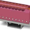 Distribution block, push-in connection, 0.2-6.0 mm², 19 pole, 32 A, 6 kV, pink, 3273653