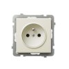 Gniazdo OSPEL pojedyncze z uziemieniem ecru - SONATA