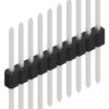 Pin header, 10 pole, pitch 1.27 mm, straight, black, 10060262