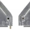 D-Sub connector housing, size: 2 (DA), angled 40°, zinc die casting, silver, 61030010014