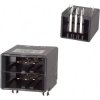 Pin header, 6 pole, pitch 3.81 mm, angled, black, 1-178137-3