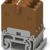 Distribution block, push-in connection, 0.14-2.5 mm², 6 pole, 17.5 A, 6 kV, brown, 3002970