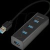 HUE-S2B USB 3.0, 4-port hub, 4xA USB-A cable, 30 cm