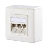 Metz Connect 1309130002-E Network outlet Surface-mount CAT 6A 3 ports Pure white