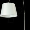 8565 LED floor lamp, E27, ivory-coloured lamp shade