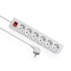 Przedłużacz z wyłącznikiem 6-gniazd z/u SCHUKO 2m /OMY 3x1/ PSCH-602W