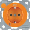 R.1/R.3 Gniazdo pojedyncze z uziemieniem schuko z diodą kontrolną LED pomarańczowy 41102007 HAGER
