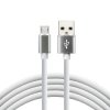 Kabel przewód silikonowy USB - micro USB everActive CBS-1.5MW 150cm z obsługą szybkiego ładowania do 2,4A biały