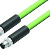 Sensor actuator cable, M8-cable plug, straight to M8-cable plug, straight, 4 pole, 2 m, PUR, green, 4 A, 77 5429 5429 50704-0200
