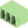 Pin header, 3 pole, pitch 3.81 mm, angled, green, 1793250000