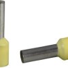 Insulated wire end ferrule, 25 mm², 36 mm long, DIN 46228-4, yellow, DZ5CA253D