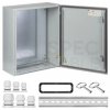 Obudowa hermetyczna rozdzielnica metalowa z płytą montażową 600x500x250mm IP65 natynkowa szara NEKU