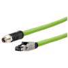 Metz Connect 142M6X18100 M12 to RJ45 Patch Cable CAT 6A SF/UTP 10m PUR Green