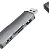 LogiLink UA0394 USB-Hub 4 porty USB-A, SD, microSD USB 3.2 Gen2 10 GBit/s aluminiowa obudowa, wbudowany czytnik kart pam