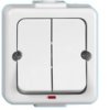JANTAR Łącznik podwójny podświetlany n/t IP44 biały /przykręcany klawisz / WNT-3J/S