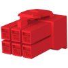Plug housing, 6 pole, pitch 3.96 mm, straight, red, 176274-2