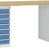 System banków komercyjnych COMBI, 2 obudowy model 3 z solidną płytą podstawy, szer. X gł. X wys. = 2000 x 700 x 840 mm M