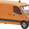 Busch 53407 H0 Model samochodu Mercedes Benz Sprinter krótki rozstaw osi/płaski dach, pomarańczowy Traffic