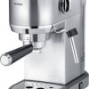 Severin KA 5997 Ekspres do espresso chrom (szczotkowany), czarny 1350 W z dyszą spieniającą mleko