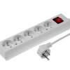 Przedłużacz z wyłącznikiem 5-gniazd z/u 10A 3m /OMY 3x1/ biały PS-570WS T-106010