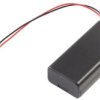 Koszyk na 2 baterie AAA 1.5V z pokrywką i wyłącznikiem