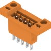 Pin header, 5 pole, pitch 5.08 mm, straight, orange, 1599160000