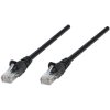Intellinet 739917 Network Patch Cable, Cat6, 0.25m, Black, CCA, U/UTP, PVC, RJ4