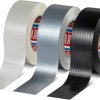 Adhesive tape, 100 x 0.215 mm, PE coated fabric, silver, 50 m, 60462-00004-00