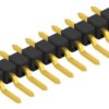 Pin header, 10 pole, pitch 2.54 mm, straight, black, 10050087