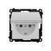 Gniazdo wtyczkowe Simon 55 Schuko IP44 aluminium mat