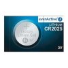 Bateria CR2025 3 V litowa, ogniwo guzikowe Ø20 × 2,5 mm, 150 mAh, everActive