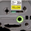 Labelling tape cartridge, 18 mm, tape yellow, font black, 8 m, TZE-S641