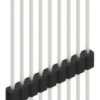 Pin header, 9 pole, pitch 1.27 mm, straight, black, 10059569