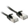 LINDY 47483 RJ45 Patch Cable Cat 6A U/FTP 3m Black Snagless Flat 1pc