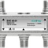 Rozgałęźnik 4-krotny telewizyjny 5-106MHz 1-we, 4-wy pasmo TV i SAT, bez przesyłu napięcia BVE 40-01